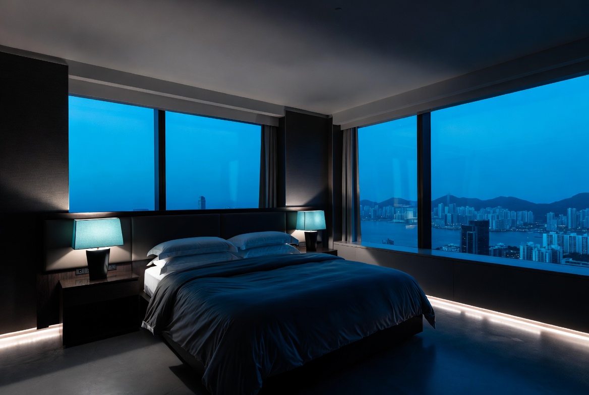 Guest suite Kowloon skyline